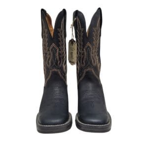 Bota Goyazes Texana Masculina Couro Pit Stop Preto