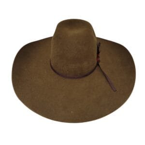 Chapéu Pralana Ref 12481 Café - Aba 13, Feltro 100% Lã, Pena na Lateral