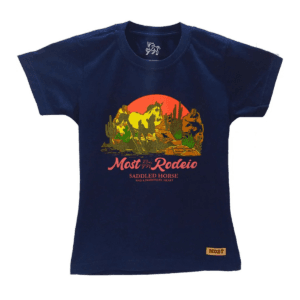 Camiseta Feminina Most Rodeio Algodão Manga Curta Azul Marinho