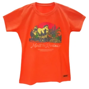 Camiseta Feminina Most Rodeio Algodão Estampada Laranja