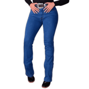 Calça Jeans Feminina Flare Race Bull Delavê