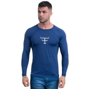 CAMISETA TÉRMICA MASCULINA UV50+ TEXAS FARM AZUL MARINHO UVM006